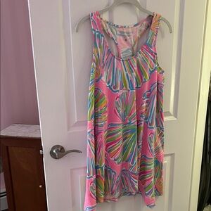 Lilly Pulitzer Pink and Green Midi Dress